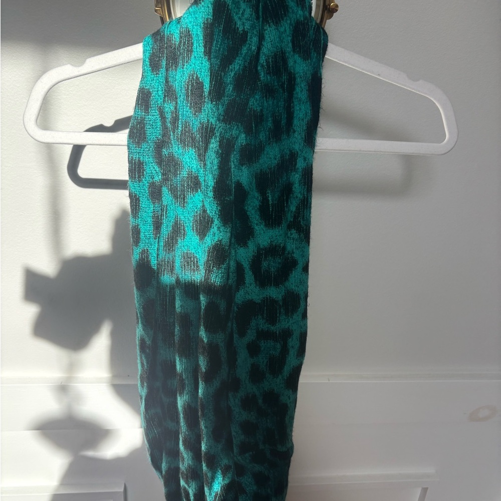 MICHAEL Michael Kors Teal and Black infinity Scarf